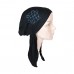 s Pretied Headscarf Alopecia Cancer Turban Headcover w/Swirl Applique Hat  eb-94379481